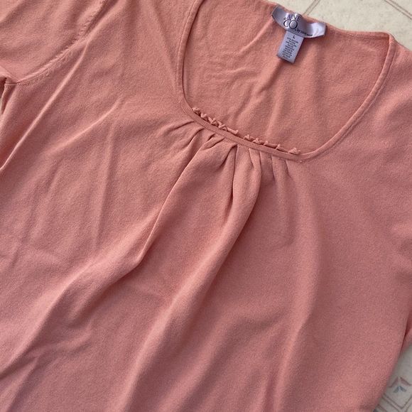 NINE & CO. by Nine West Short Sleeve Lightweight Sweater - Picture 3 of 9